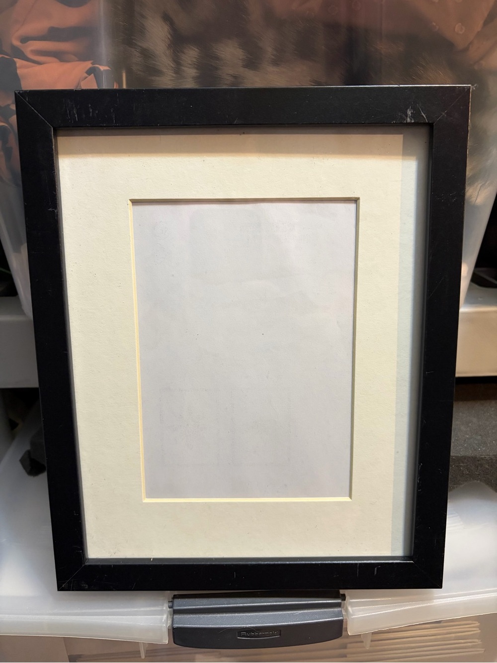 IKEA Black Frame with Cream Mat